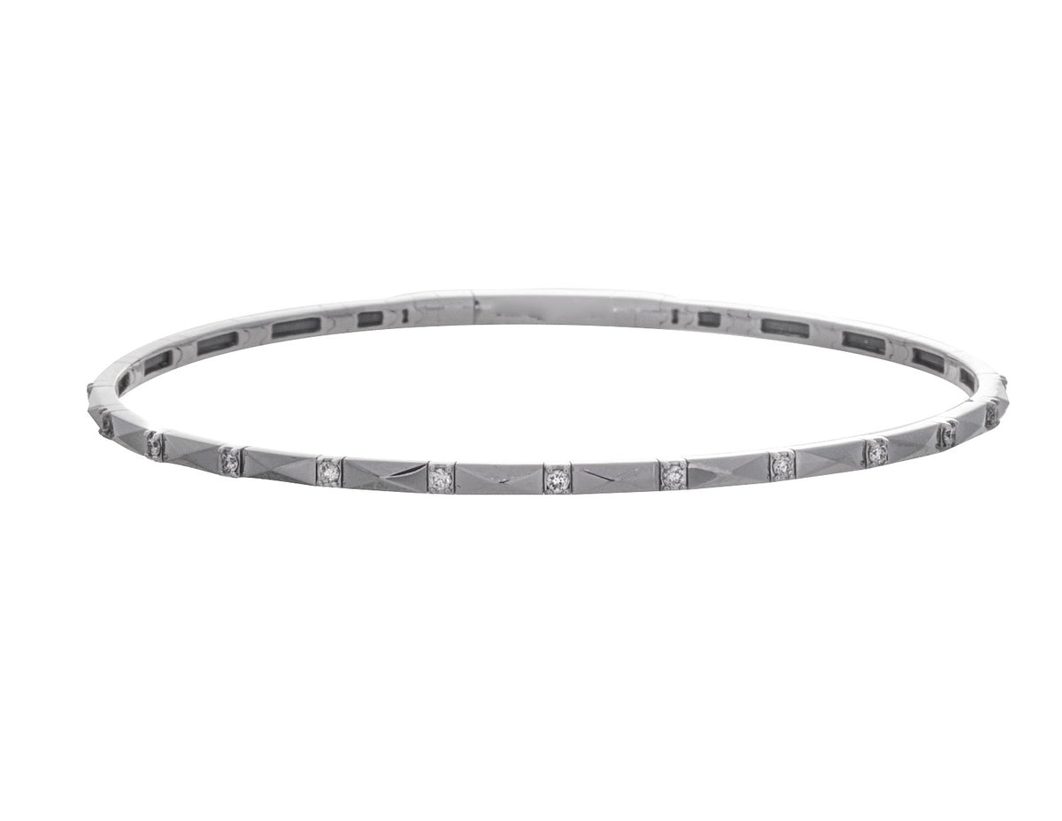 1/6ct. t.w. Diamond Bangle Bracelet in 14K White Gold