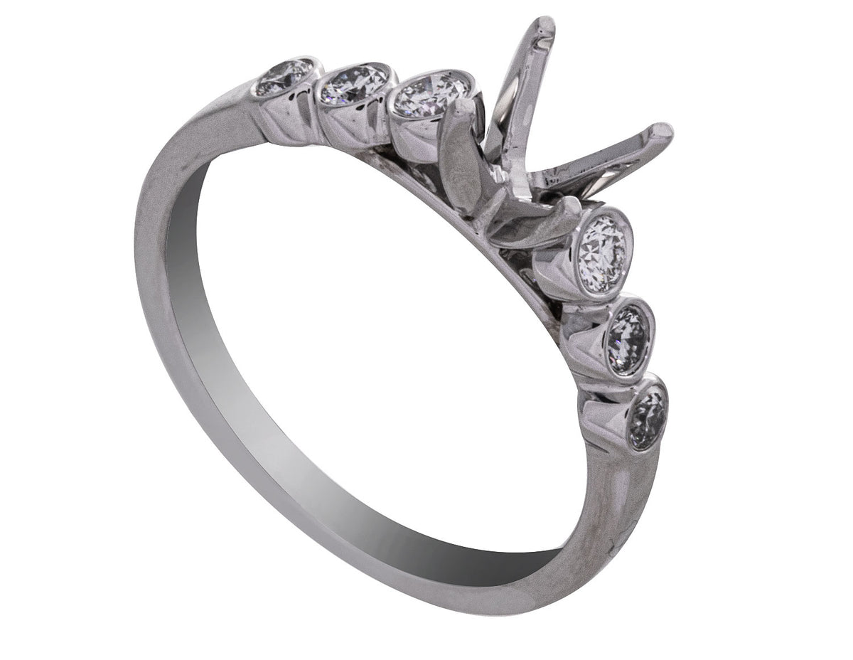 1/4ct. t.w. Diamond Engagement Ring in 14K White Gold