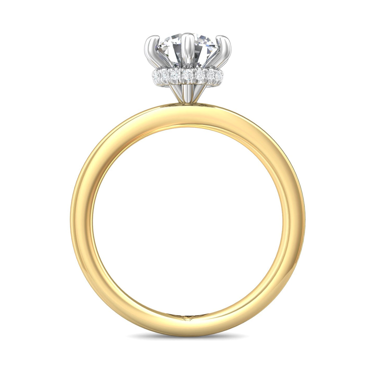 1/14ct. t.w. Diamond Engagement Ring in 14K Yellow & White Gold