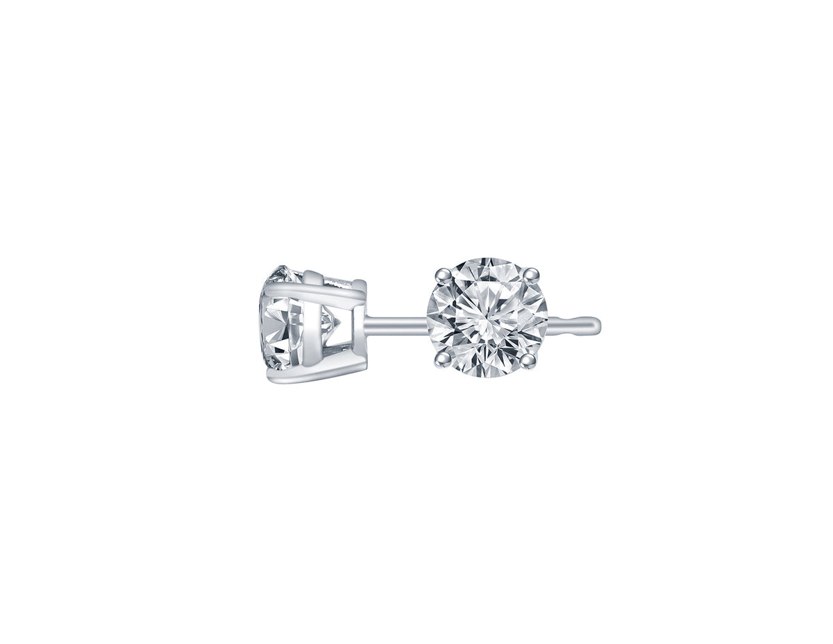 1/10ct. t.w. Round Diamond Stud Earrings in 14K White Gold
