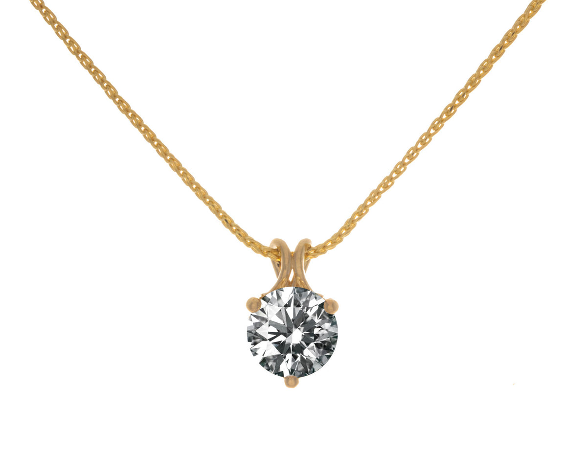 3/4ct. Newborn Lab Created Diamond Pendant in 14K Yellow Gold
