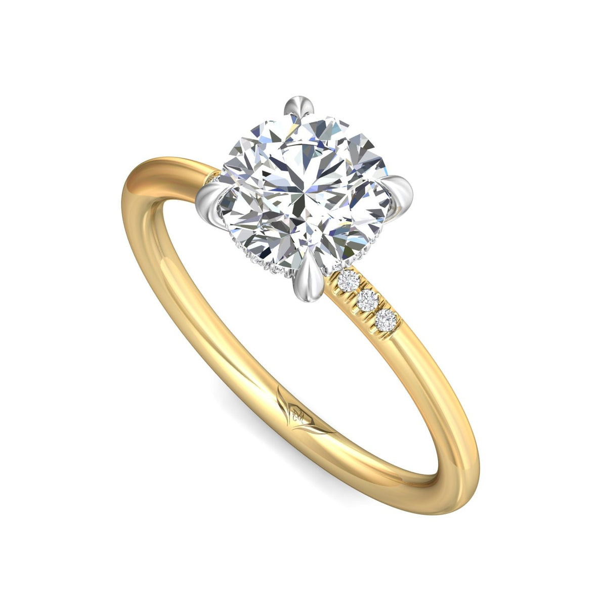 1/14ct. t.w. Diamond Engagement Ring in 14K Yellow and White Gold