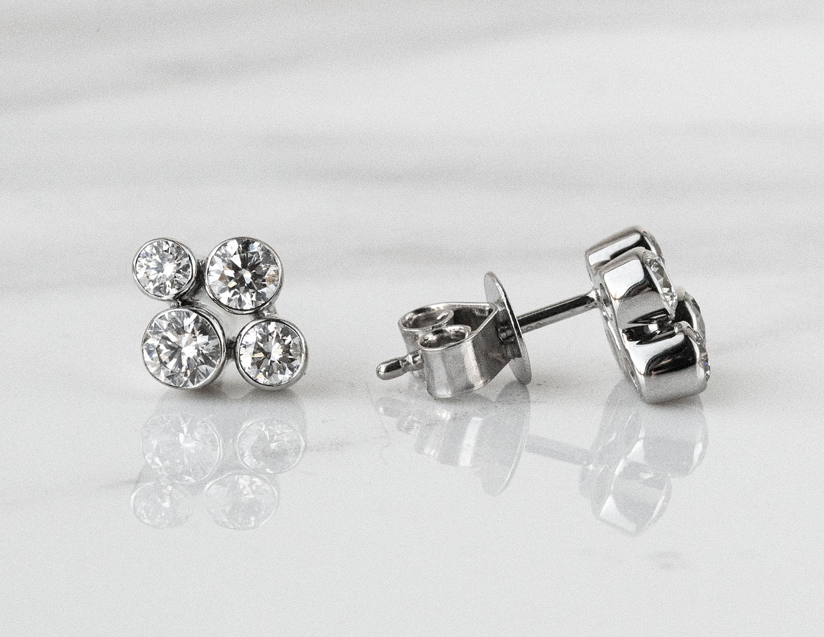 1ct. t.w. Newborn Lab Created Diamond Fashion Earrings in 14K White Gold