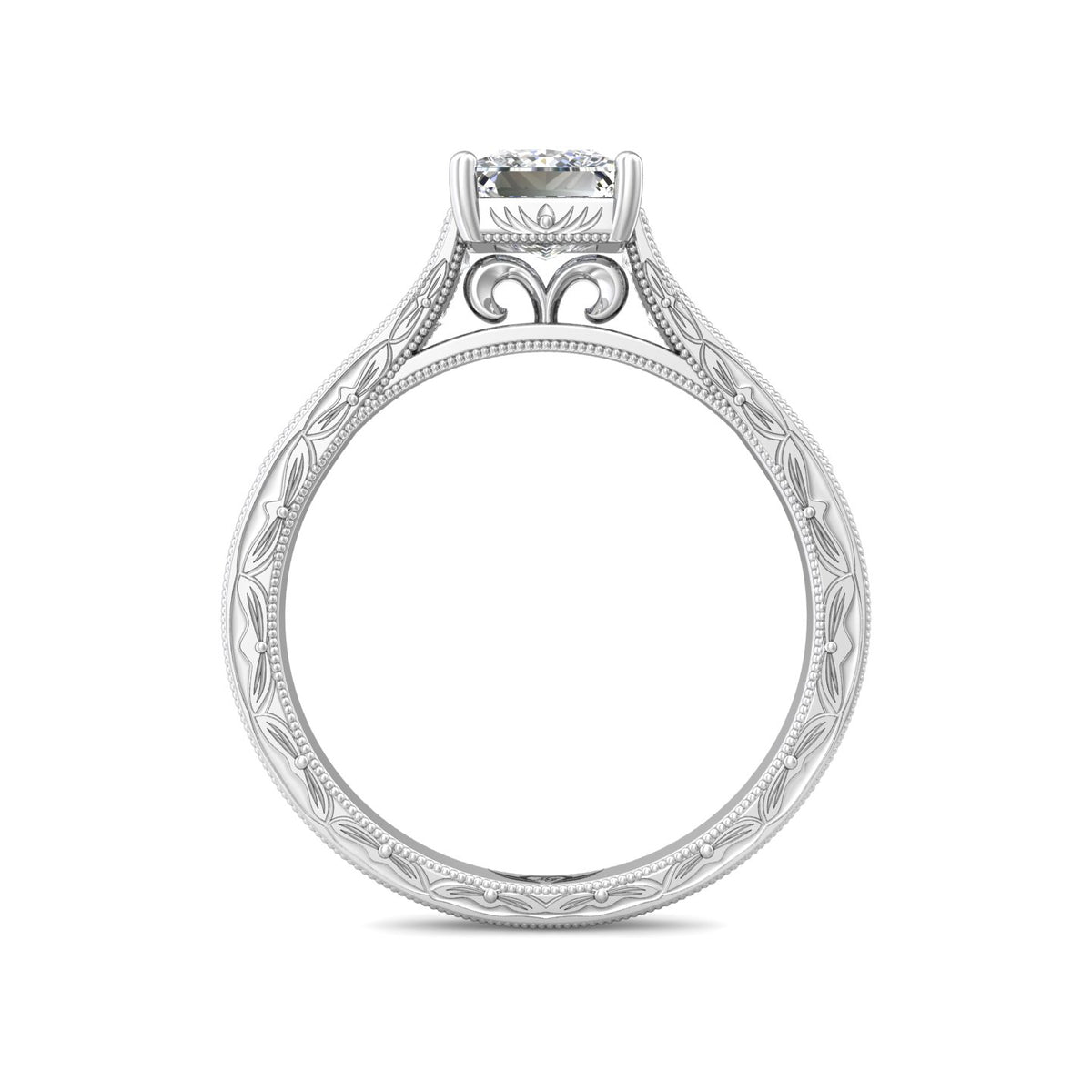 1/2ct. t.w. Princess Cut Diamond Engagement Ring in 14K White Gold