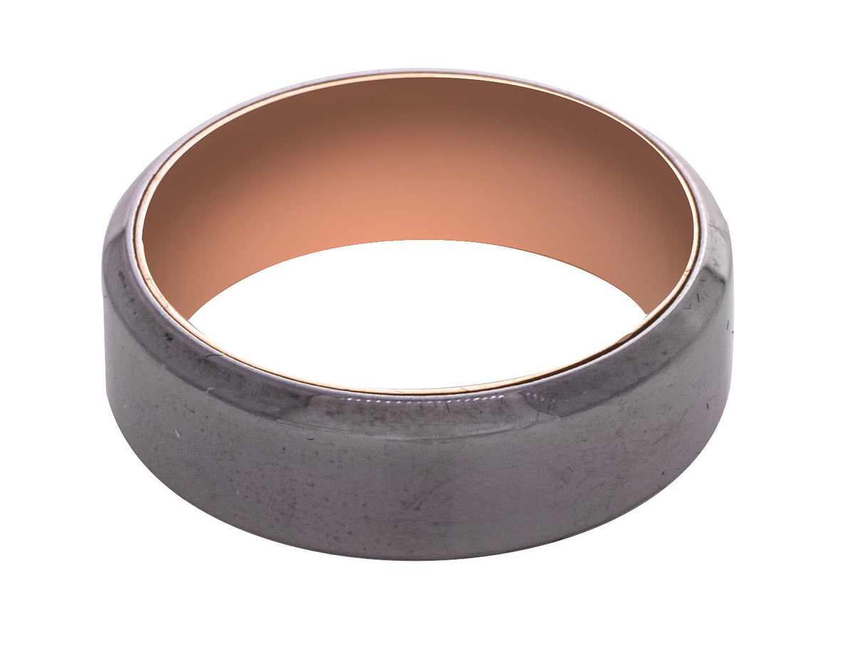 Tantalum and 14K Gold Wedding Band