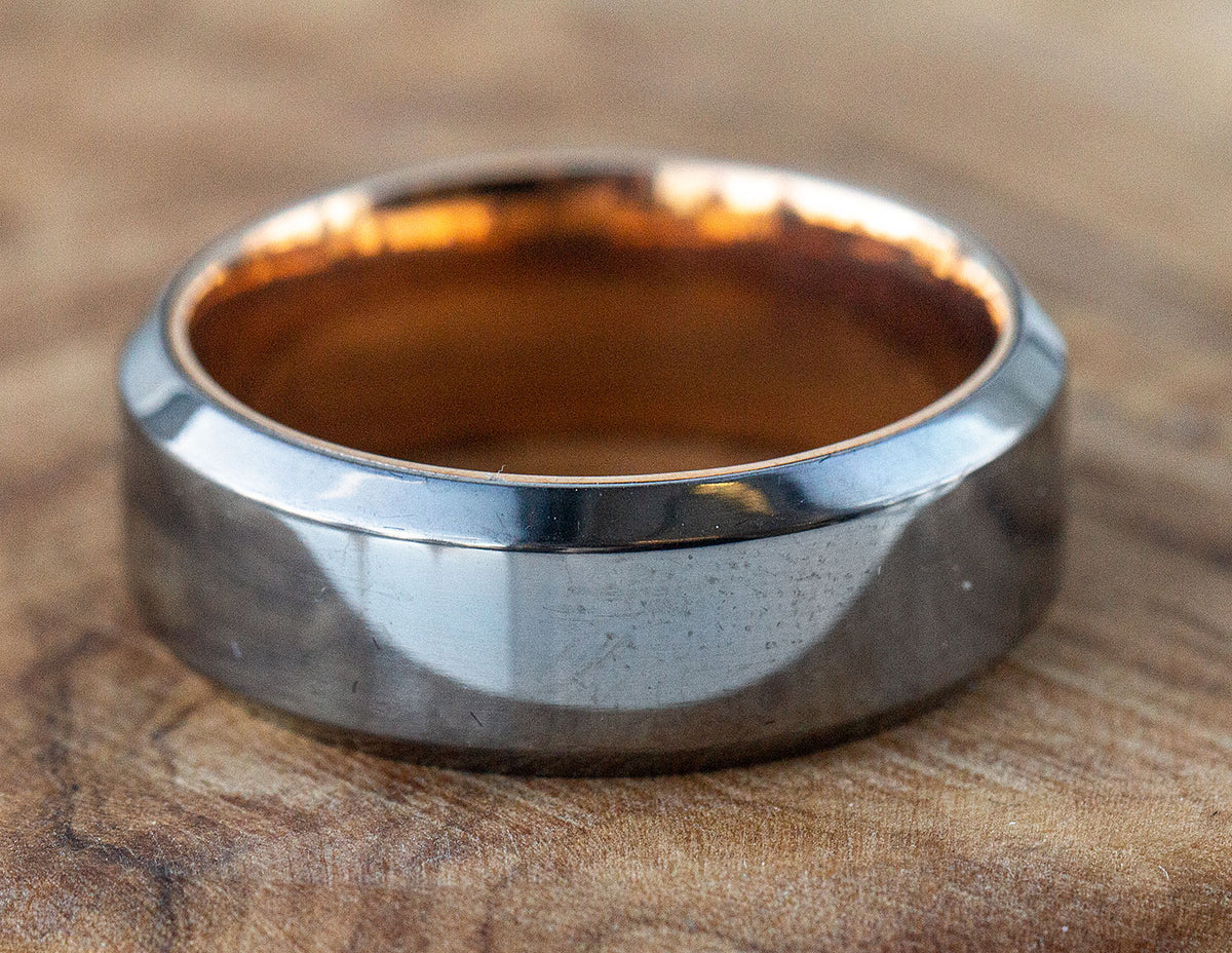 Tantalum and 14K Gold Wedding Band