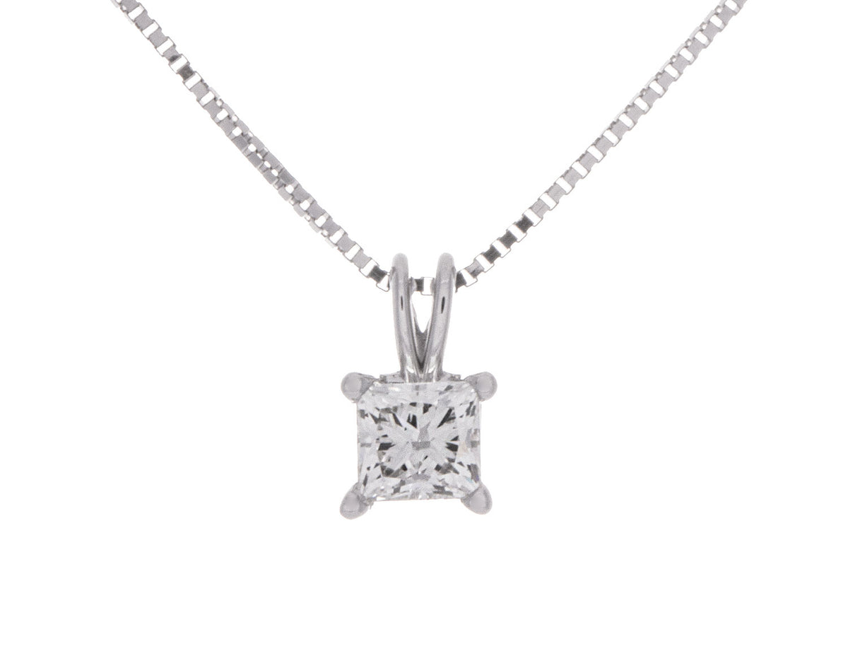 1/2ct. Princess Cut Newborn Lab Created Diamond in 14K White Gold