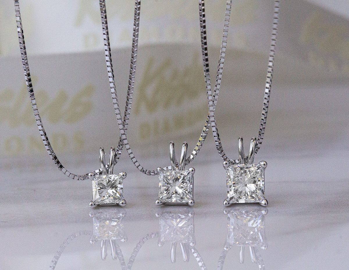 1/2ct. Princess Cut Newborn Lab Created Diamond in 14K White Gold