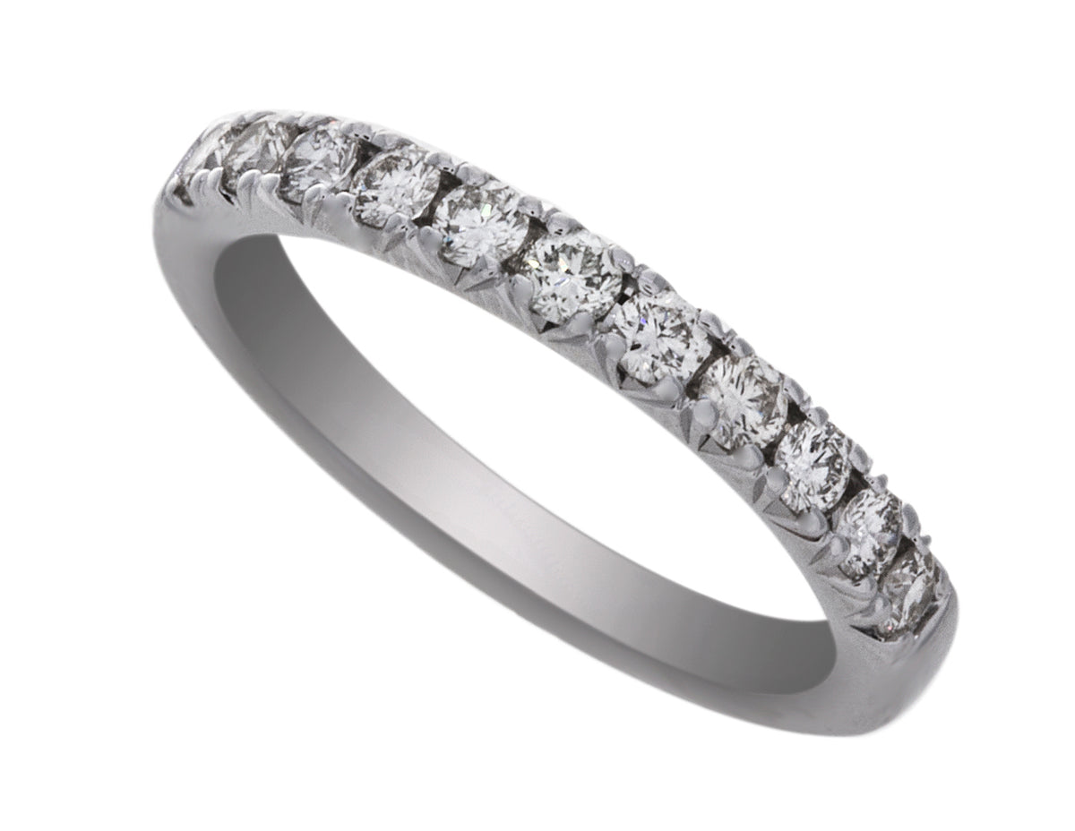 1/2ct. t.w. Diamond Fishtail Anniversary Ring in 14K White Gold