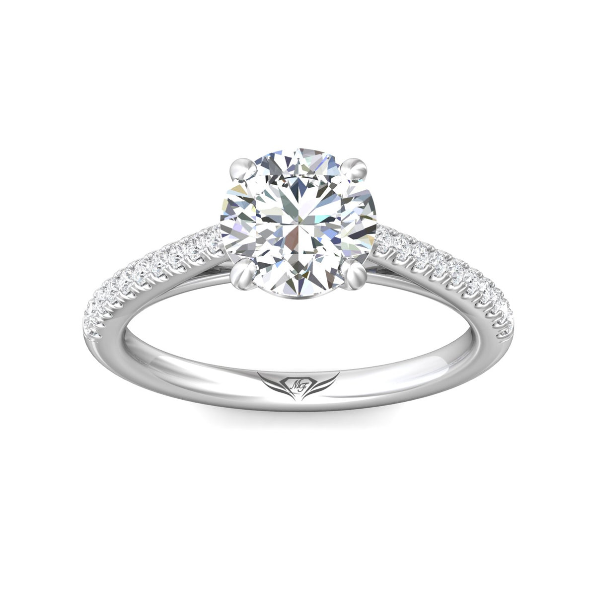 1/5ct. t.w. Diamond Engagement Ring in 14K White Gold