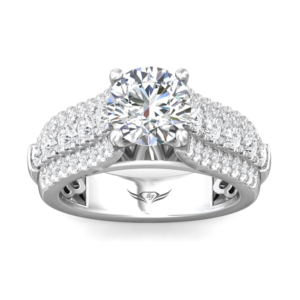 1 1/5ct. t.w. Diamond Engagement Ring in 14K White Gold