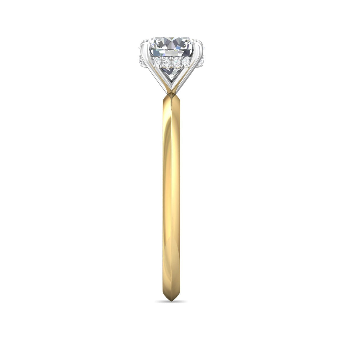 .04ct. t.w. Round Cut Diamond Engagement Ring in 14K Yellow and White Gold