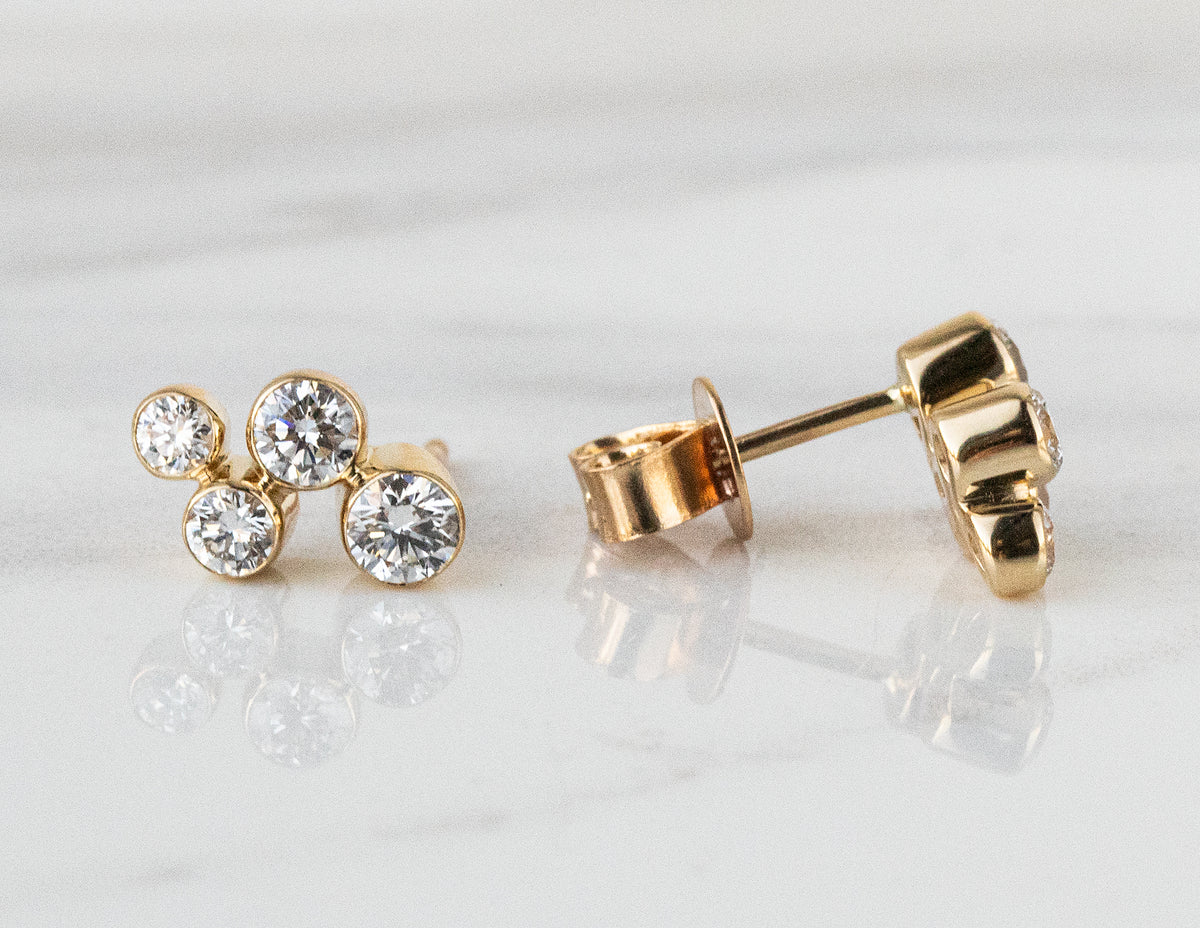 1ct. t.w. Newborn Lab Created Diamond Fashion Earrings in 14K Yellow Gold