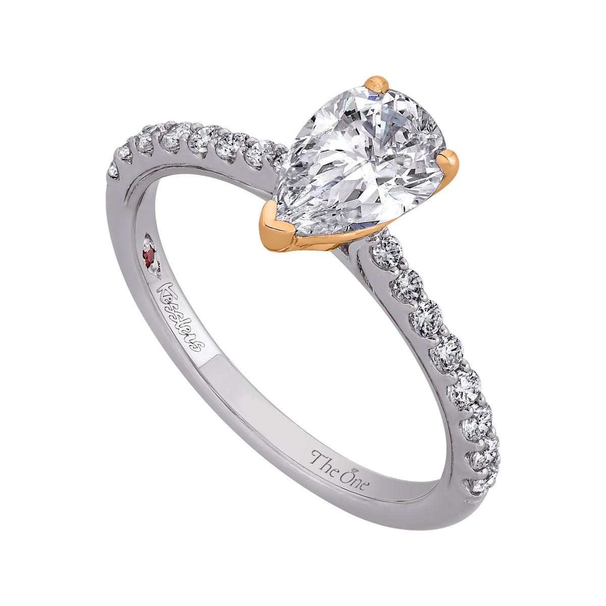 1/4ct. t.w. Diamond Engagement Ring in 14K White and Yellow Gold