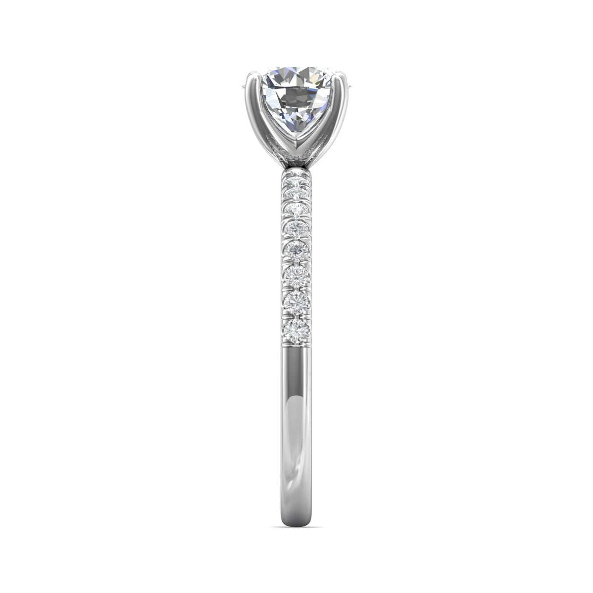 1/5ct. t.w. Round Cut Diamond Engagement Ring in 14K White Gold