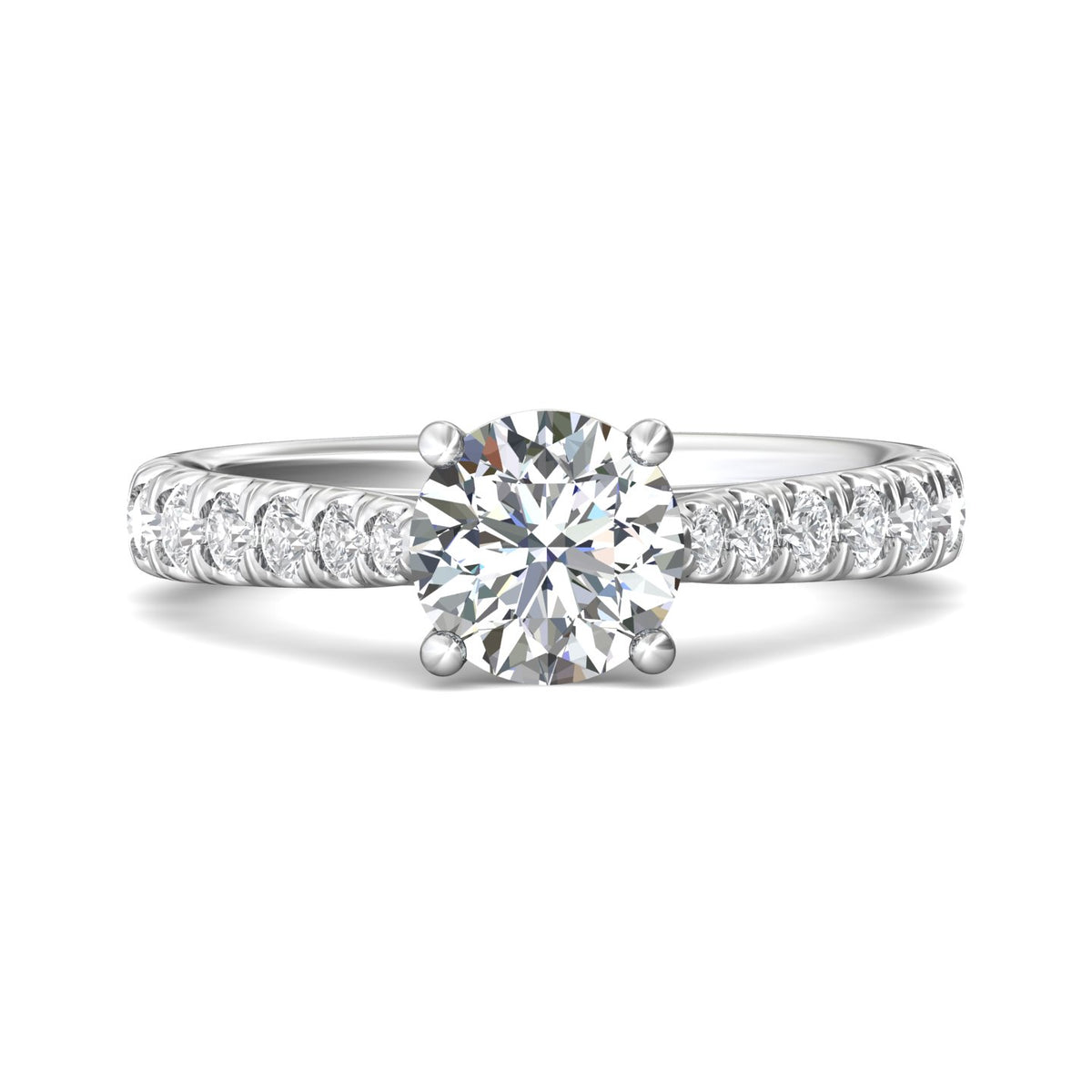 1/2ct. t.w. Round Cut Diamond Engagement Ring in 14K White Gold