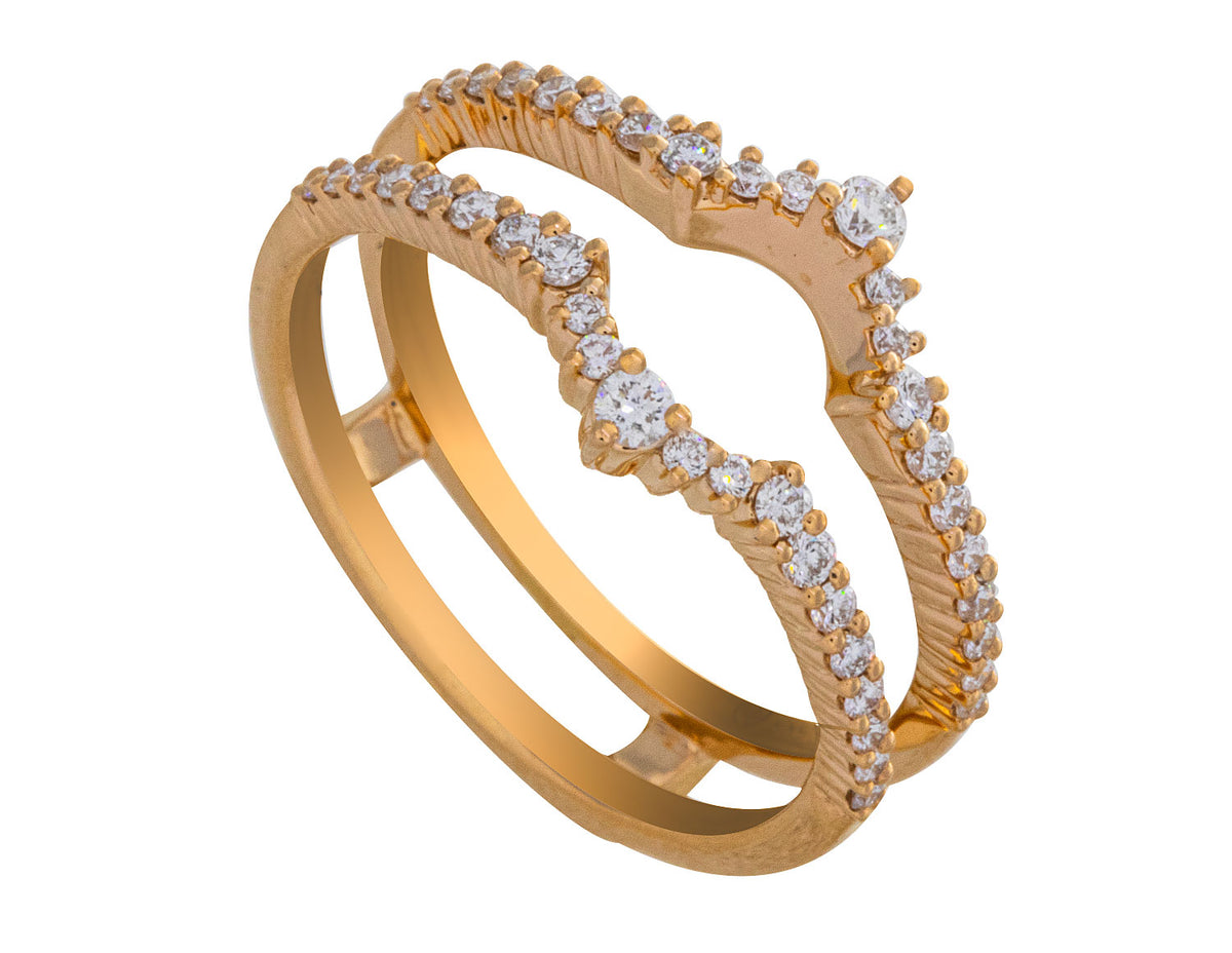 1/3ct. t.w. Diamond Wedding Guard in 14K Yellow Gold