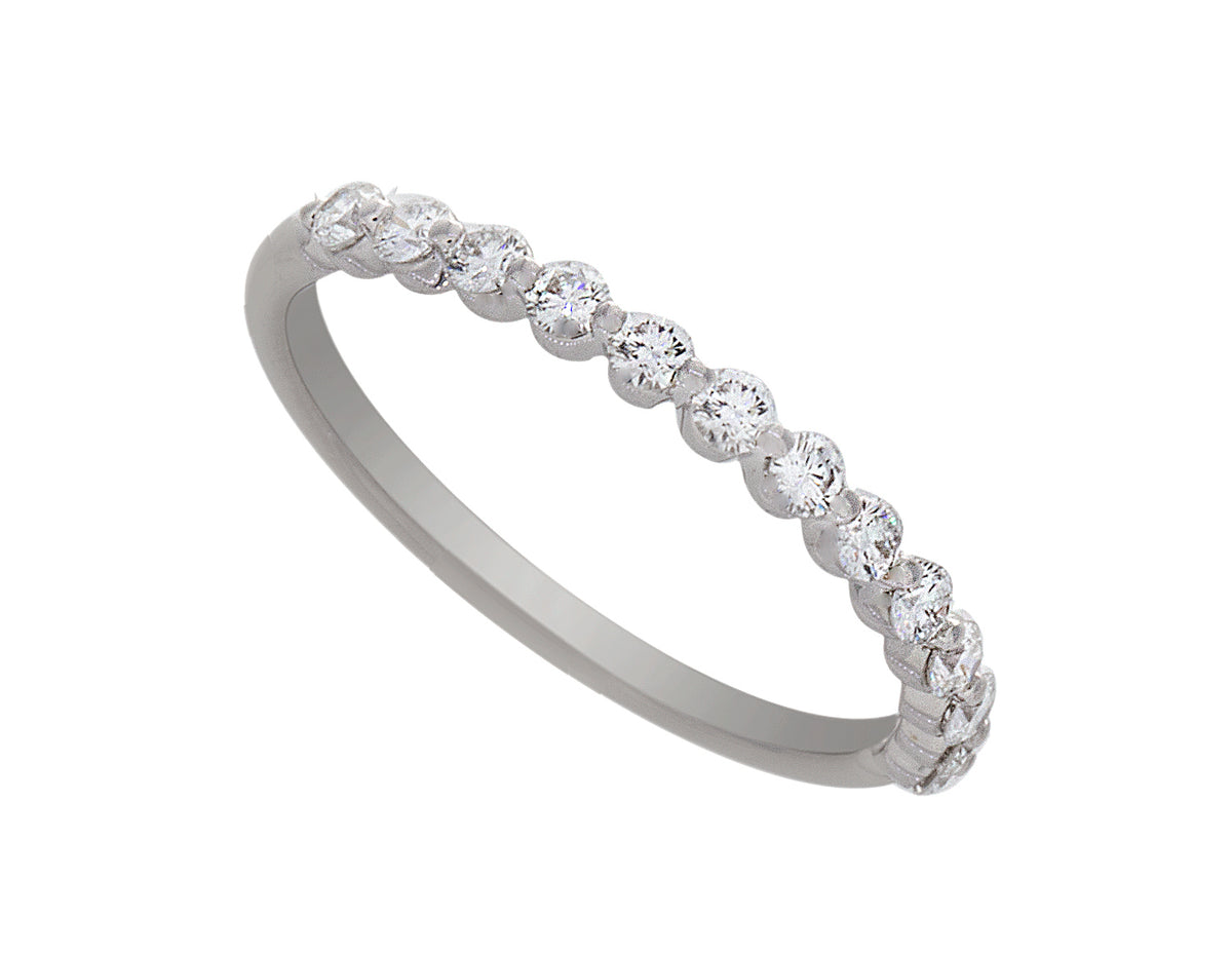 1/3ct. t.w. Round Diamond Anniversary Ring in 14K White Gold