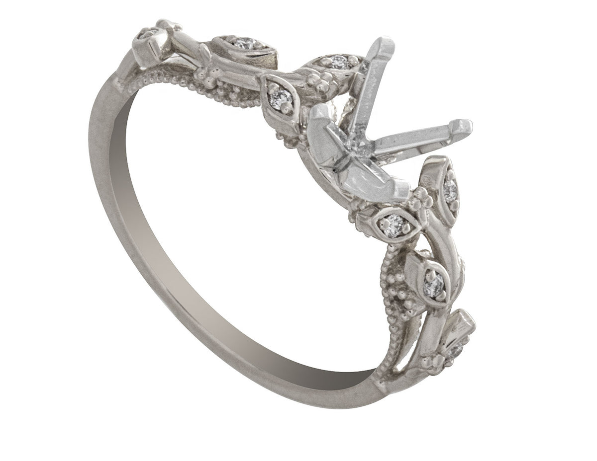.05ct. t.w. Diamond Engagement Ring in 14K White Gold