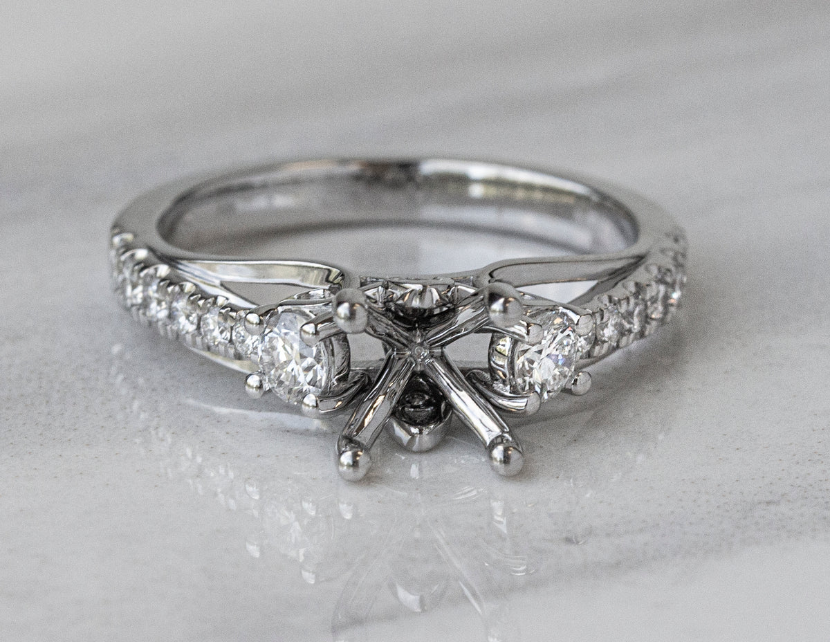 1/2ct. t.w. Diamond Engagement Ring in 14K White Gold