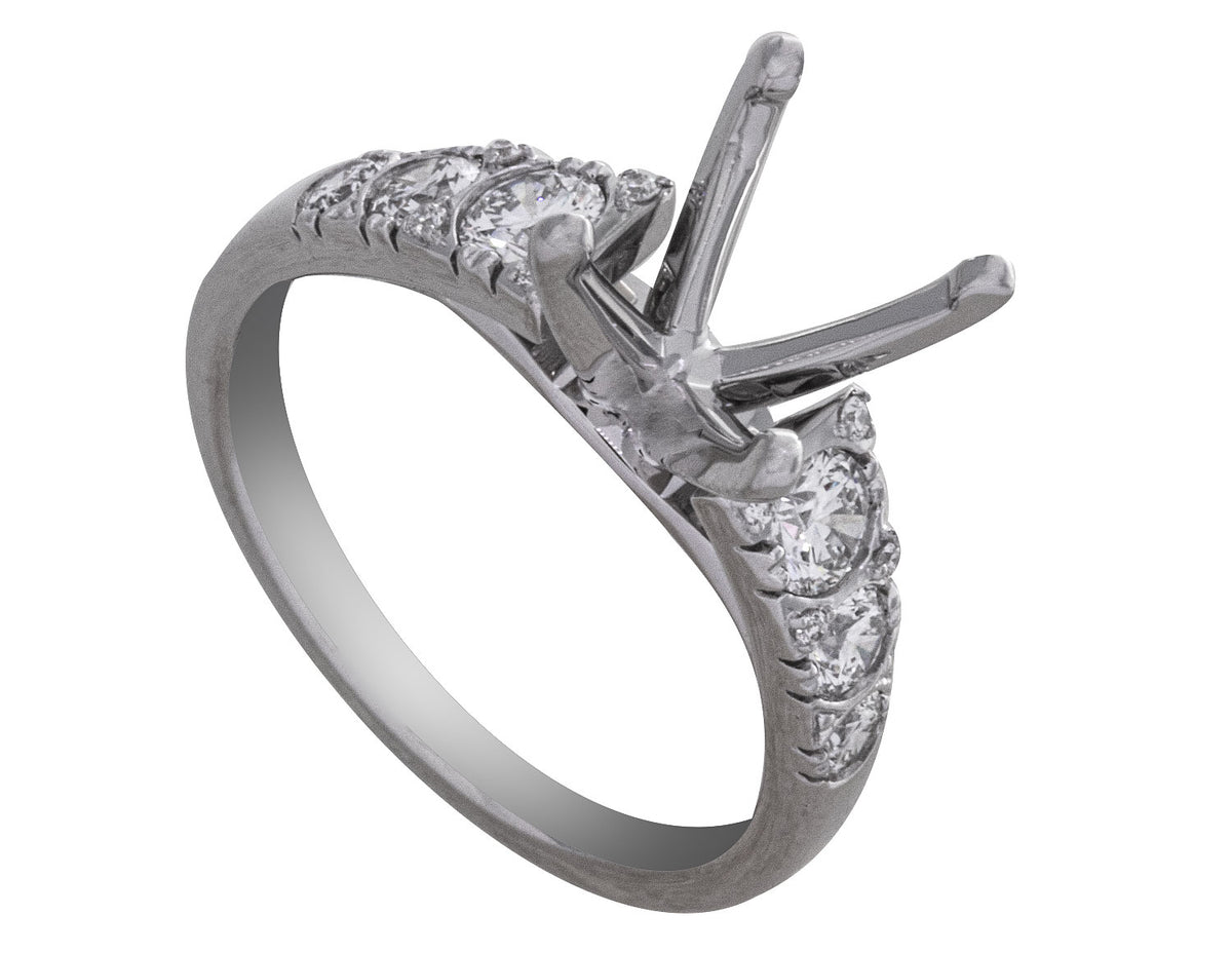 5/8ct. t.w. Diamond Engagement Ring in 14K White Gold