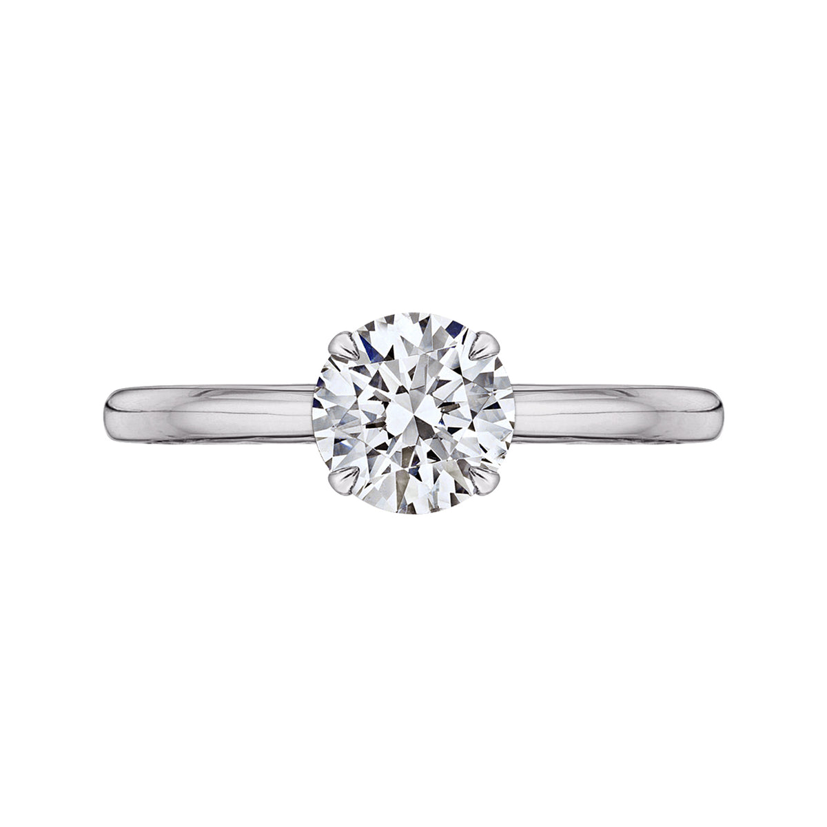 Solitaire Engagement Ring in 14K White Gold