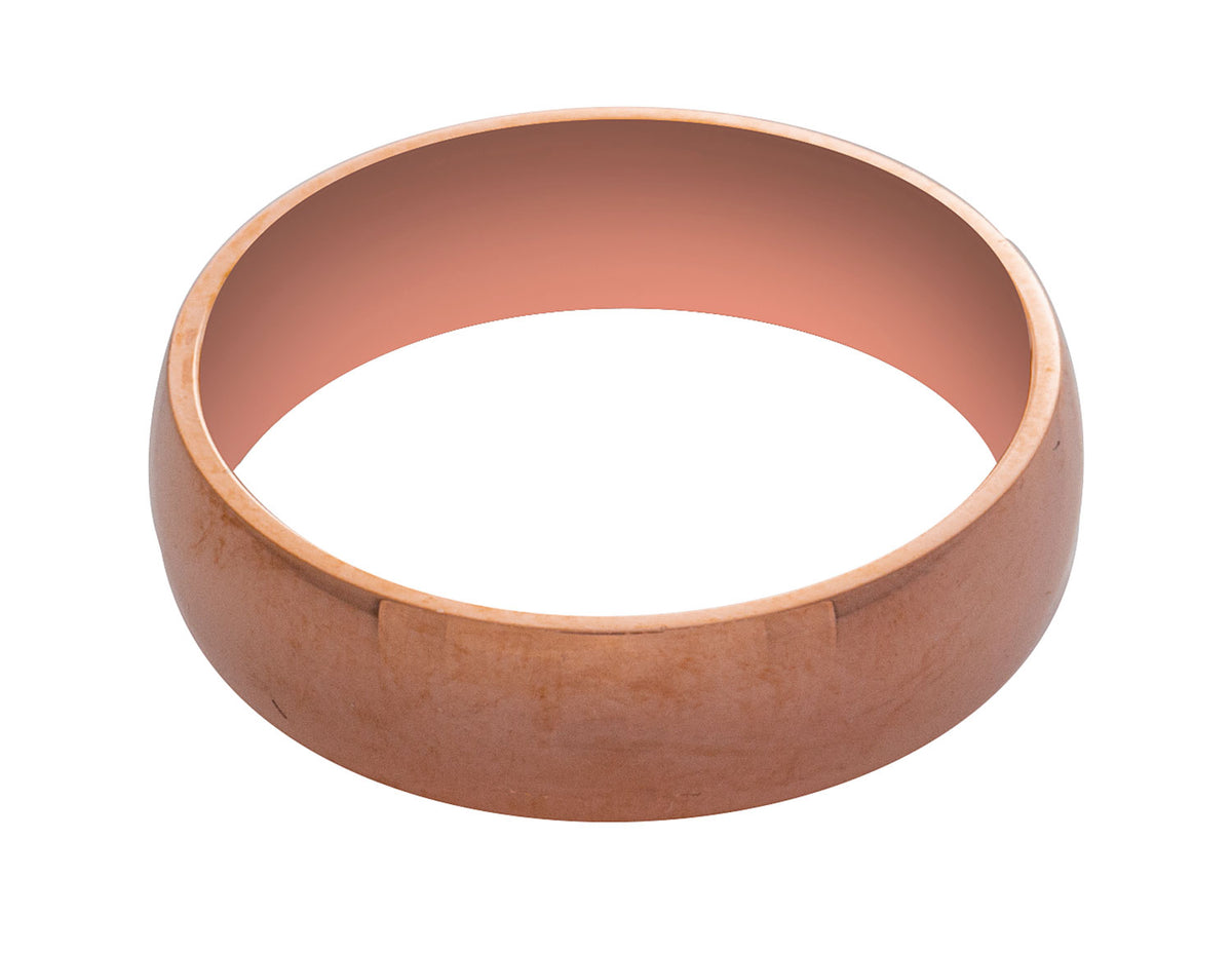 6mm High Polish Men's Wedding Band in 14K Rose Gold
