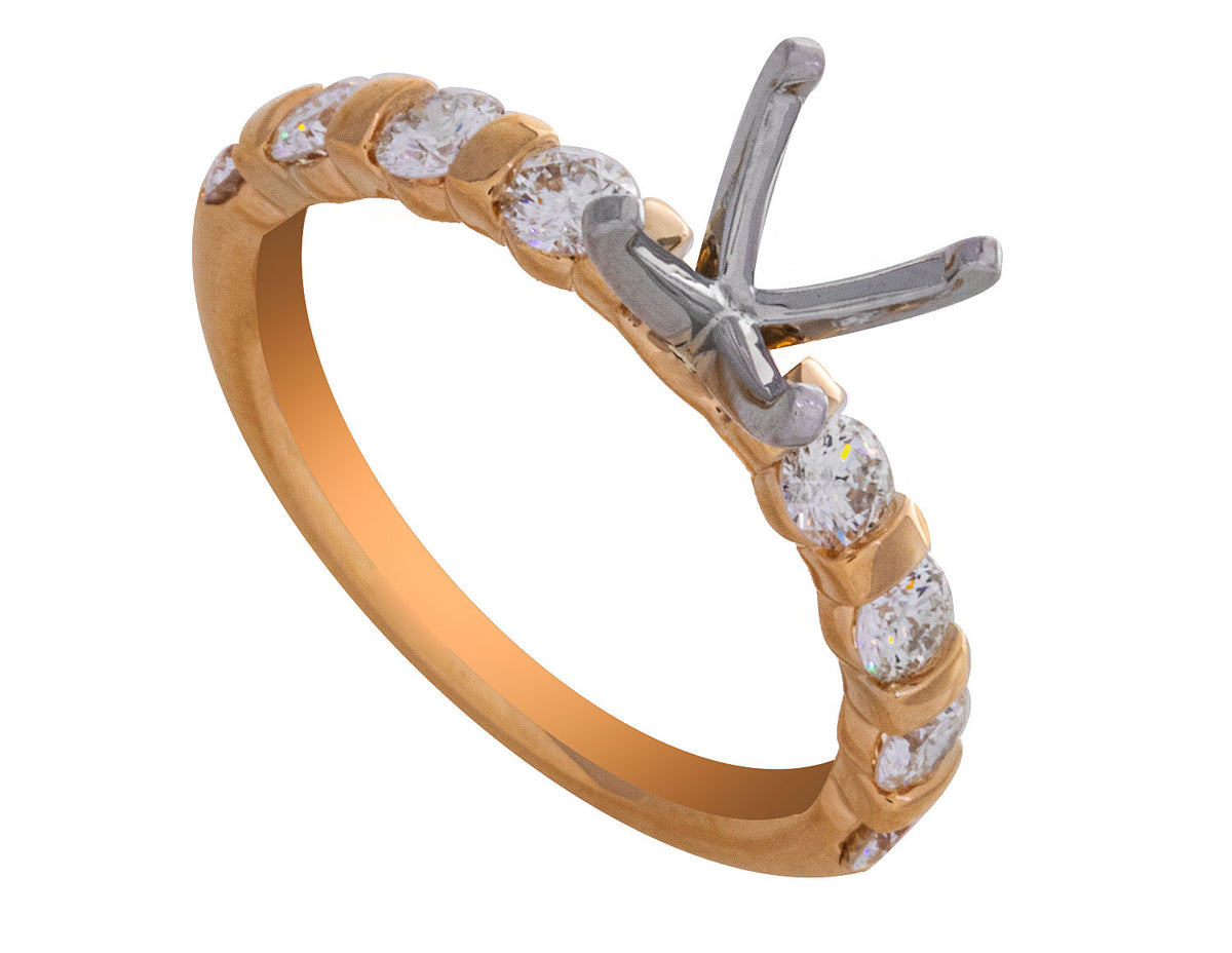 7/8ct. t.w. Kessler 81 Diamond Engagement Ring in 18K Yellow Gold