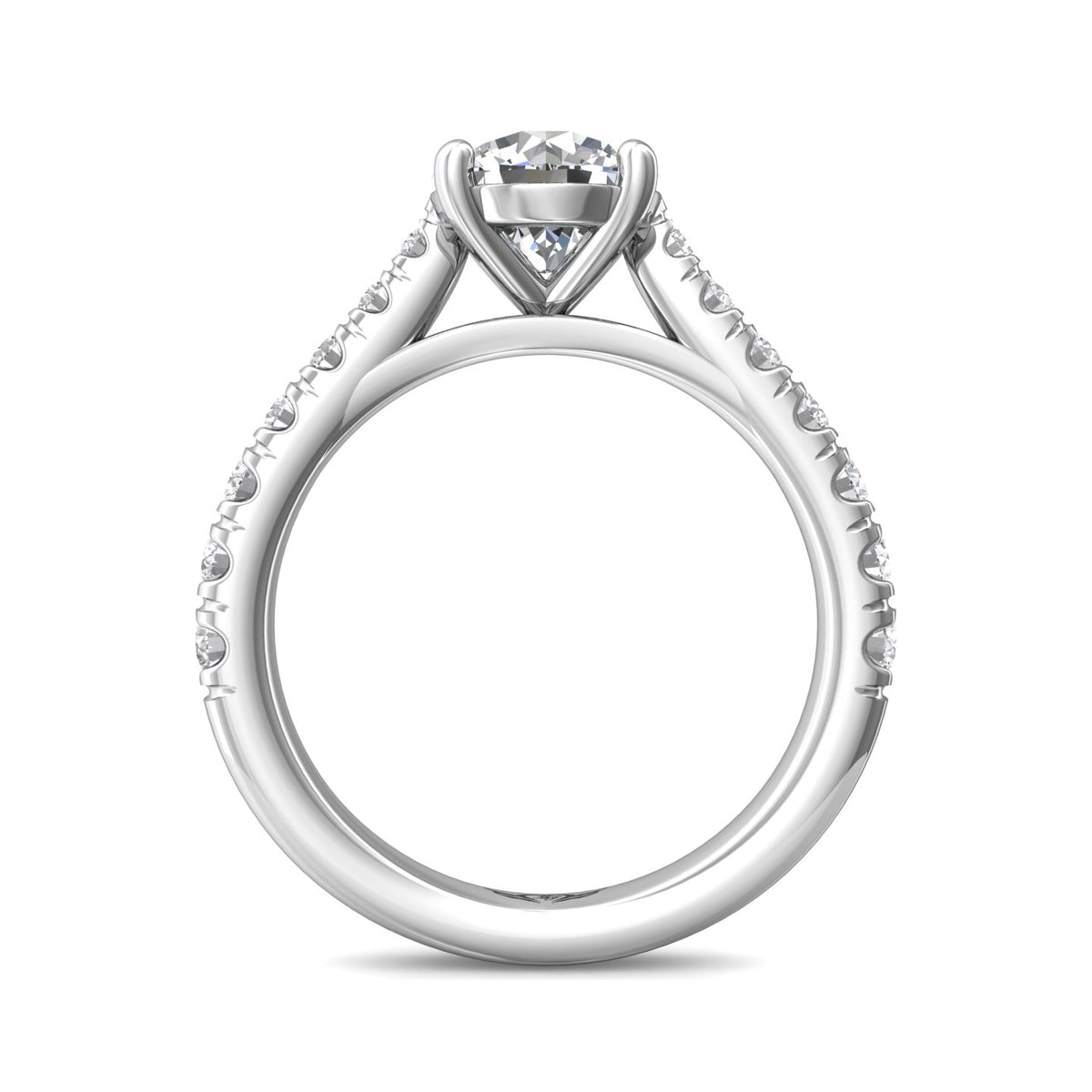 1/2ct. t.w. Round Cut Diamond Engagement Ring in 14K White Gold