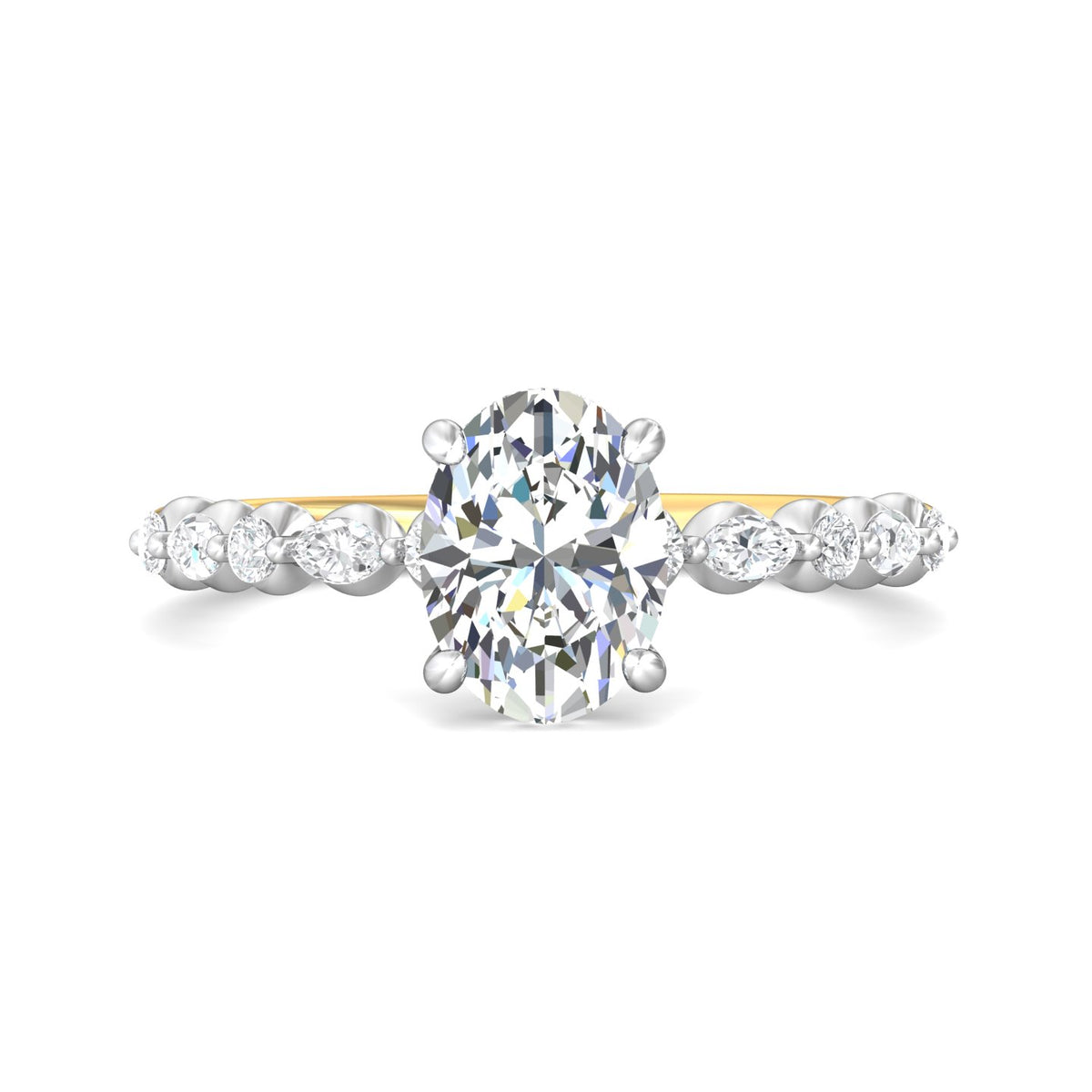 1/3ct. t.w. Diamond Engagement Ring in 14K White and Yellow Gold
