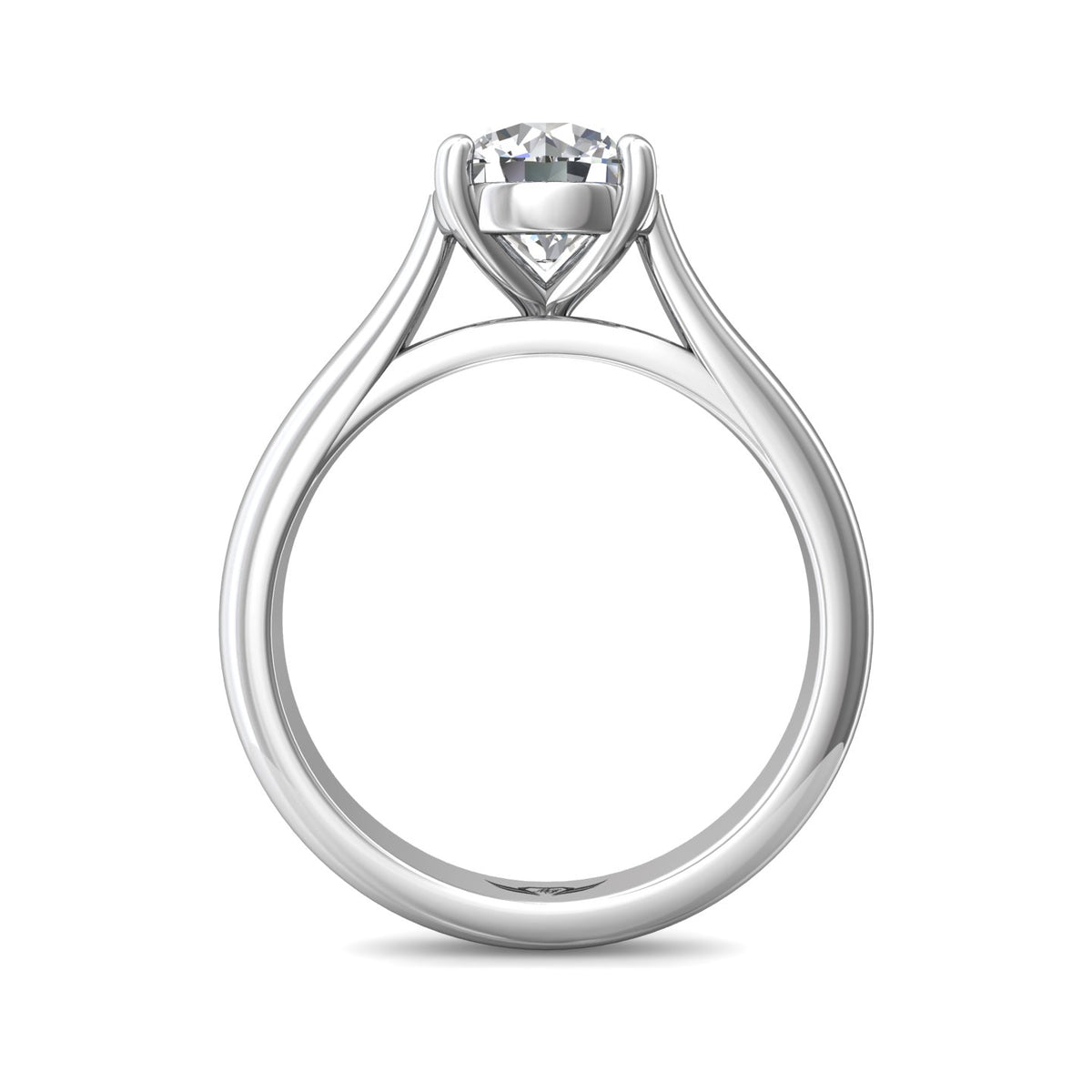 3mm Solitaire Engagement Ring in 14K White Gold