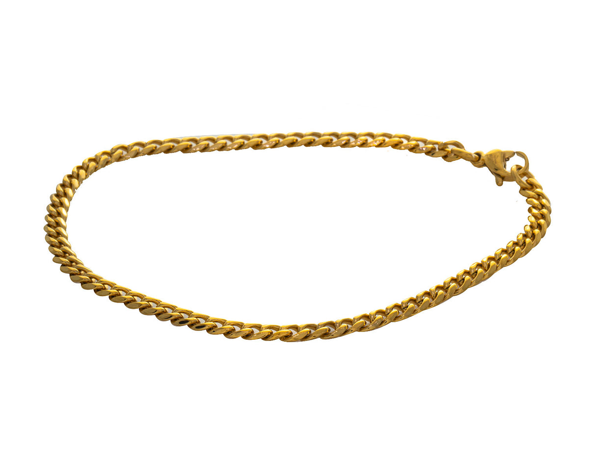 Stainless Steel/Gold-IP Curb Link Bracelet