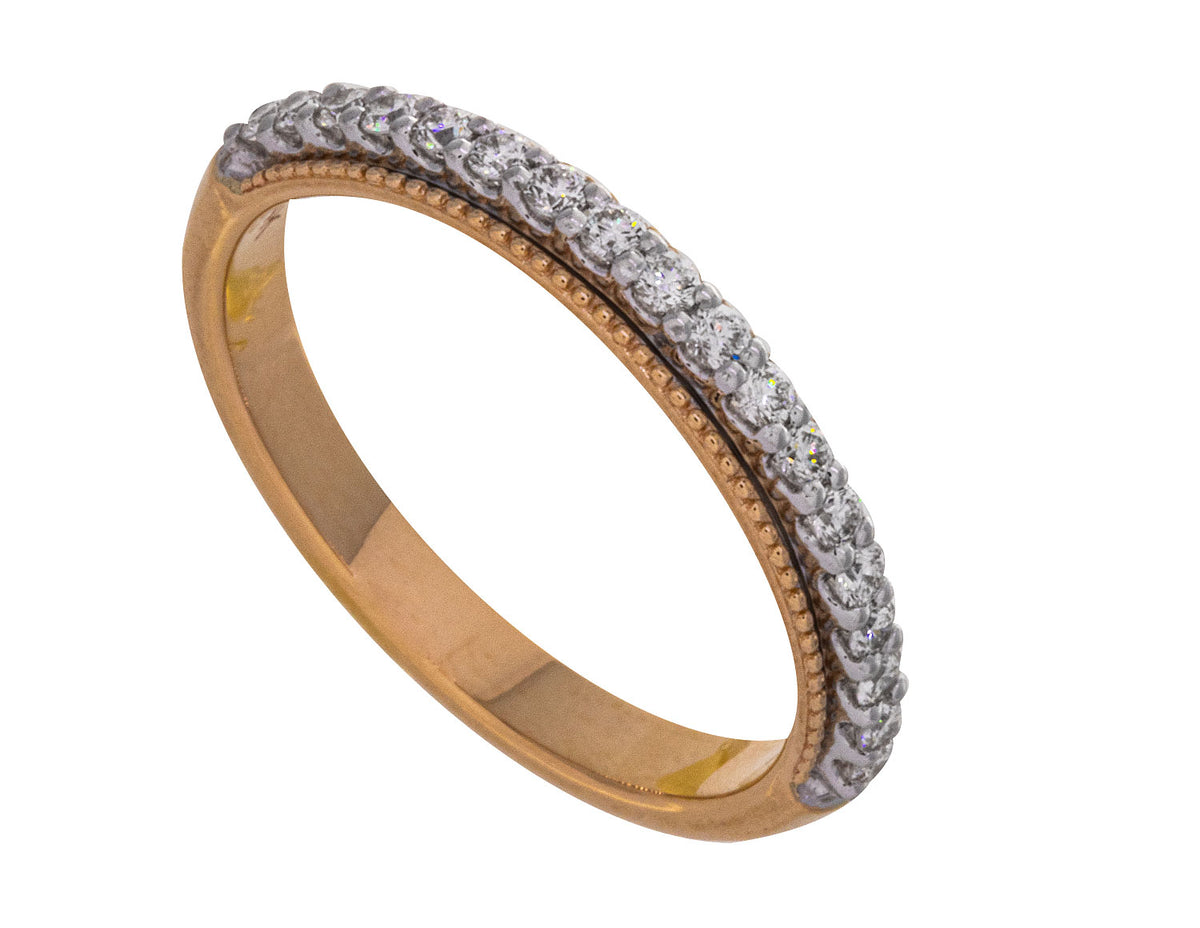 1/4ct. t.w. Round Cut Anniversary Ring in 14K Yellow and White Gold