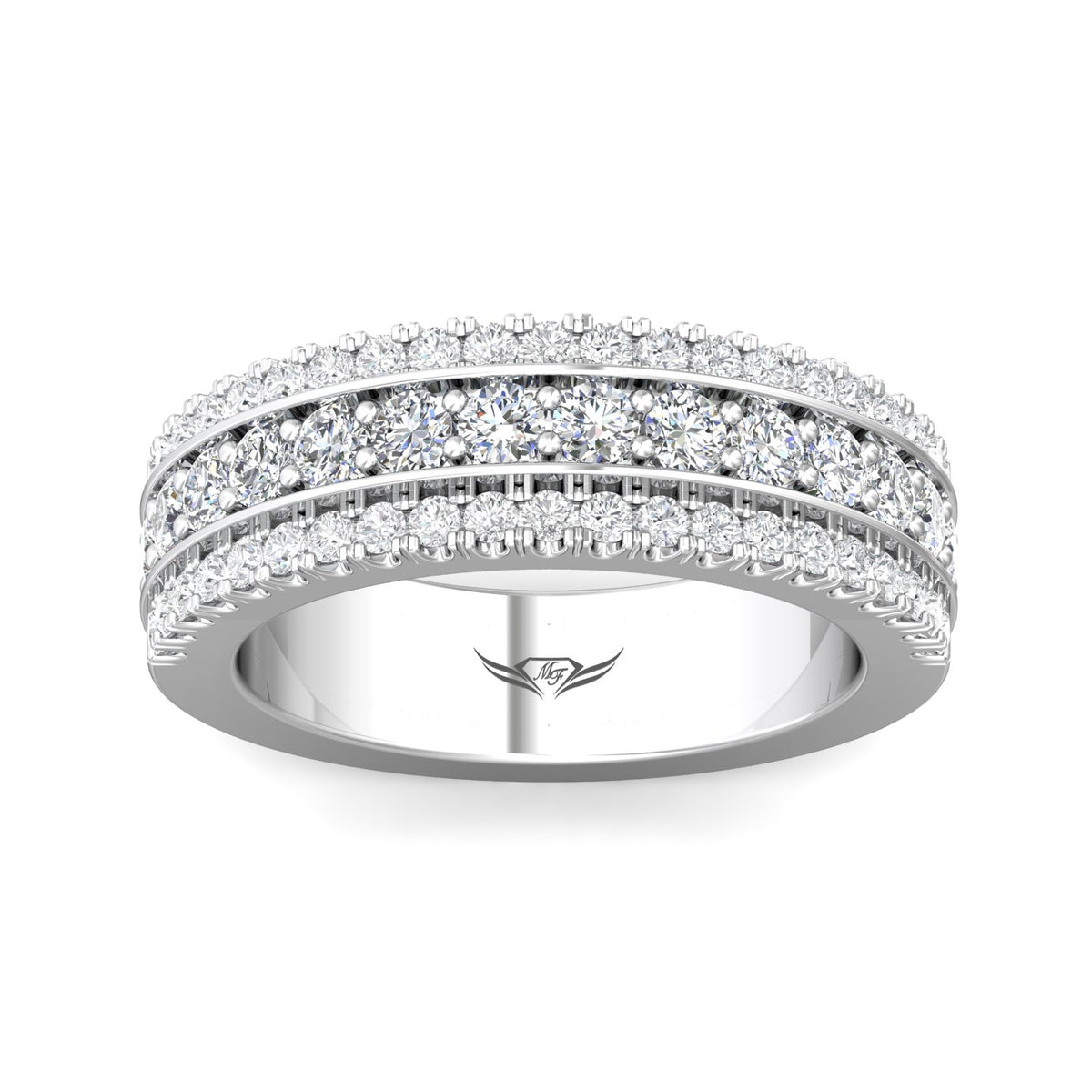 1 1/10ct. t.w. Diamond Wedding Ring in 14K White Gold
