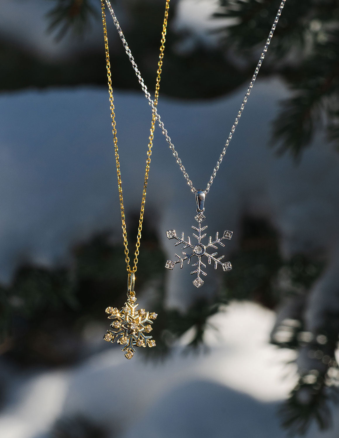 .03ct. t.w. Diamond Snowflake Pendant in Sterling Silver