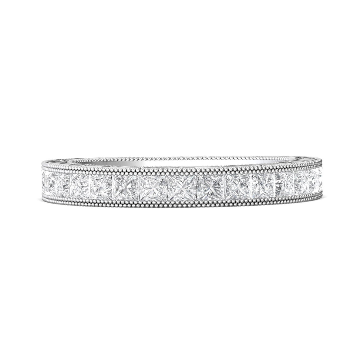 1/2ct. t.w. Princess Cut Diamond Wedding Ring in 14K White Gold