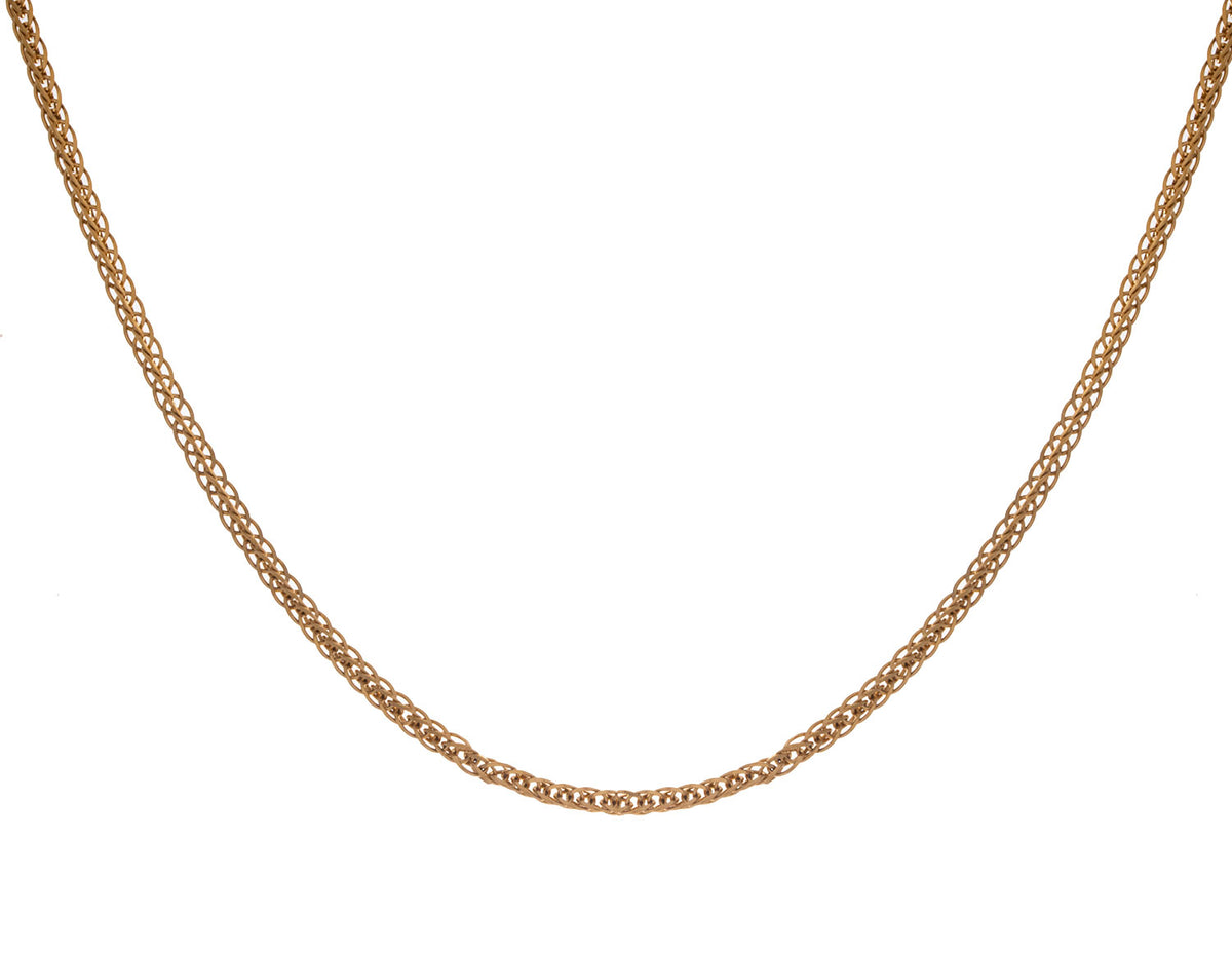 18" Gold Ion-Plated Stainless Steel Foxtail Chain