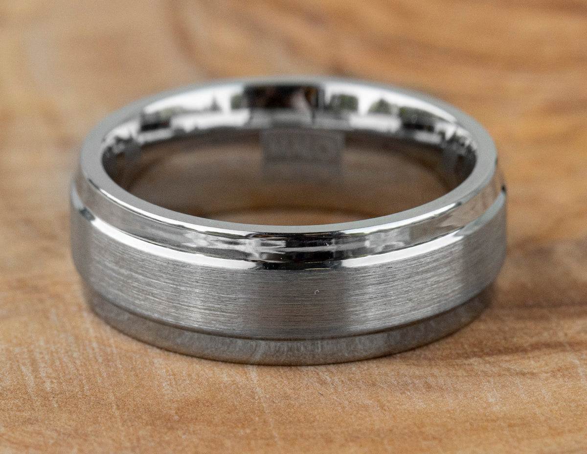 8mm High Polish Men's Wedding Band in Cobalt Chrome