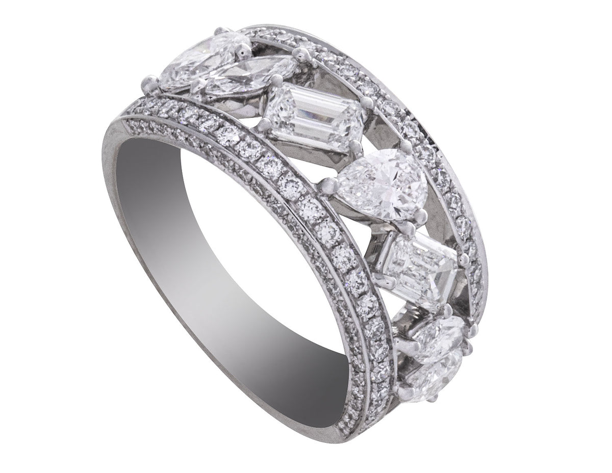 2 1/14ct. t.w. Diamond Fashion Ring in 14K White Gold
