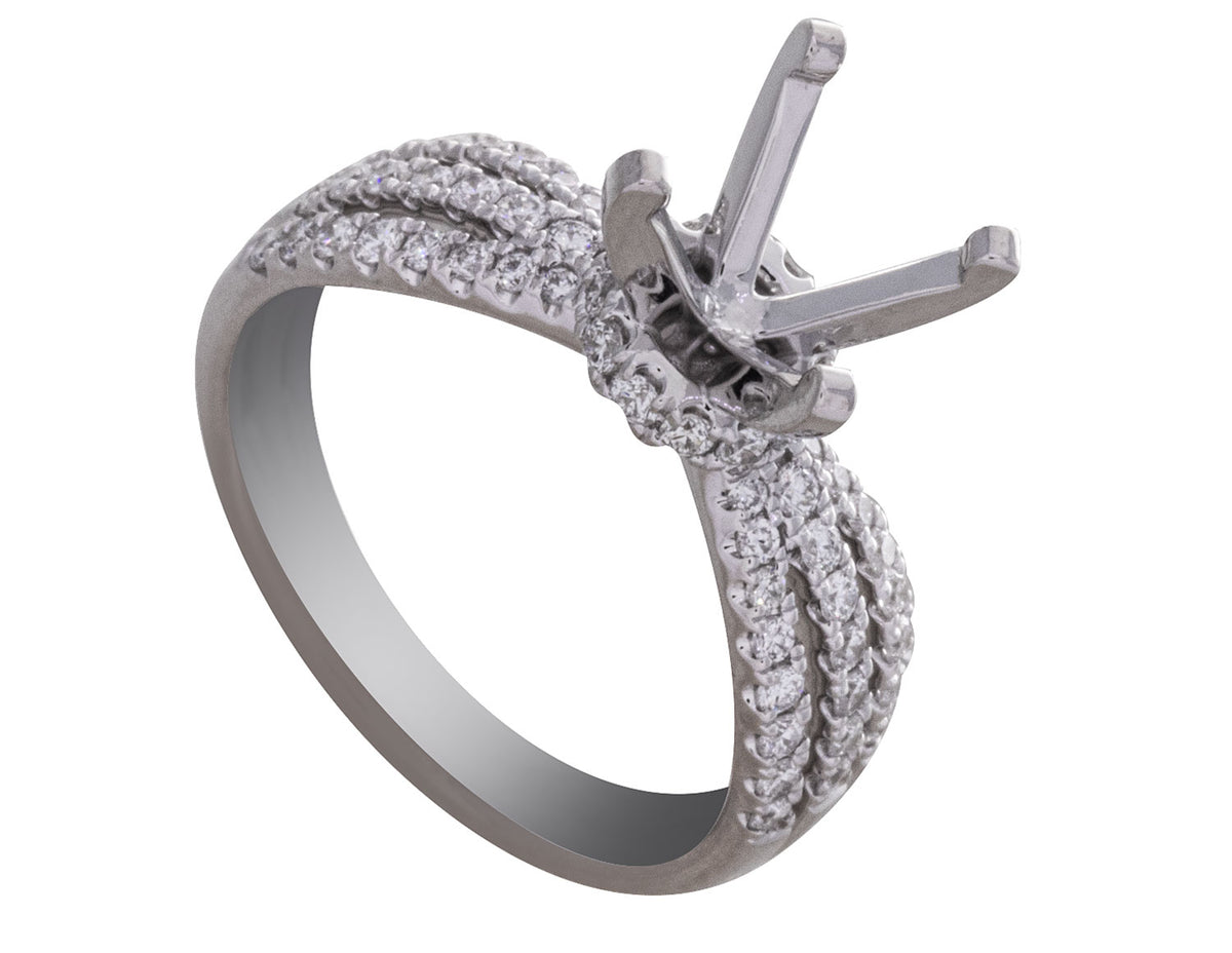 1/2ct. t.w. Diamond Engagement Ring in 14K White Gold