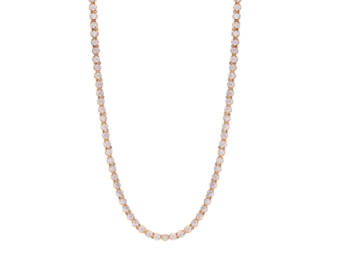 2 1/2ct. t.w. Halfway Diamond Tennis Necklace in 14K Yellow Gold