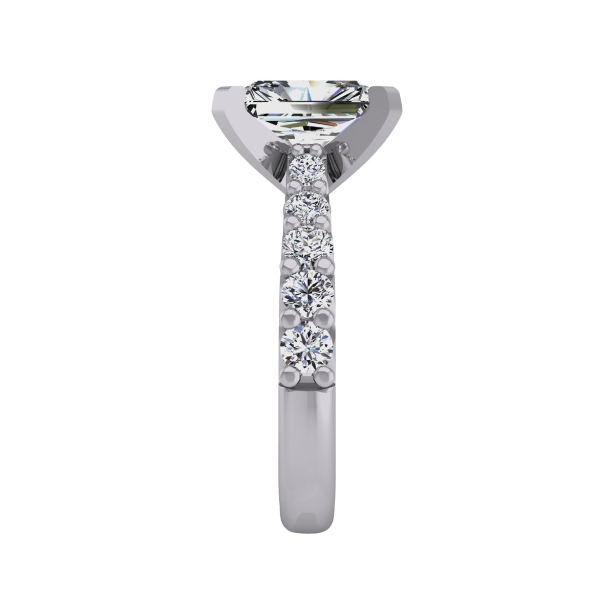 7/8ct. t.w. Diamond Engagement Ring in 14K White Gold