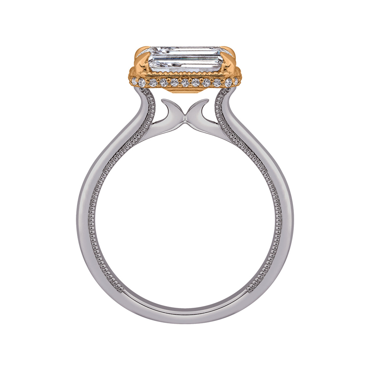 1/10ct. t.w. Diamond Engagement Ring in 14K White and Yellow Gold