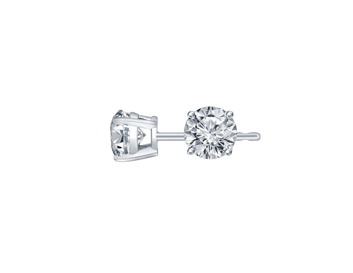 1/5ct. t.w. Round Diamond Stud Earrings in 14K White Gold