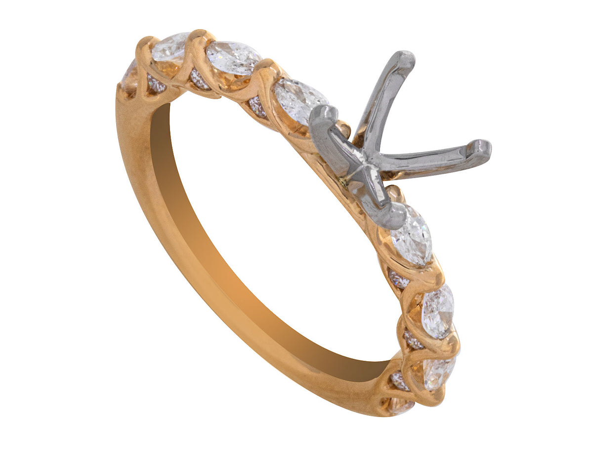 1/2ct. t.w. Kessler 81 Diamond Engagement Ring in 18K Yellow Gold