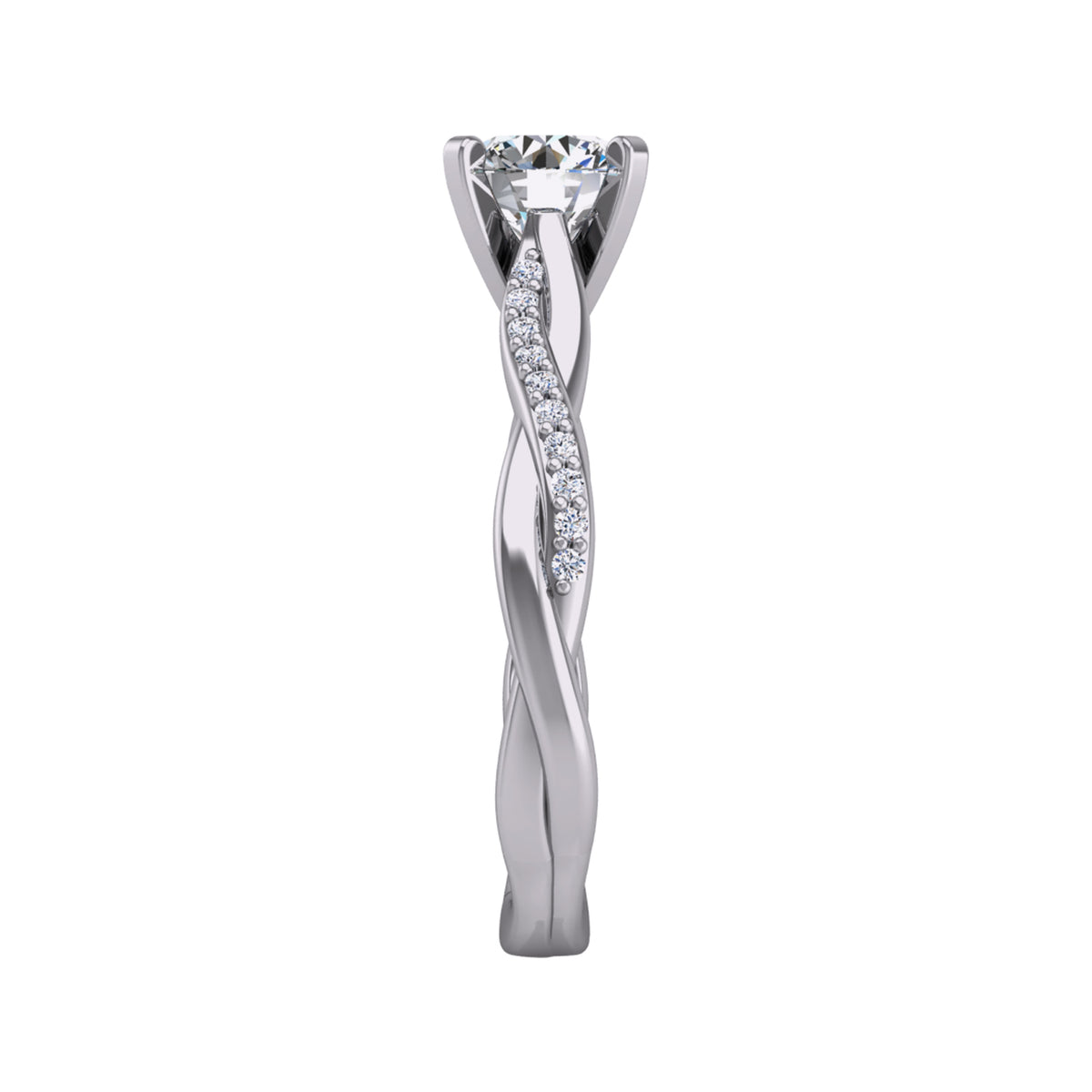 1/10ct. t.w. Diamond Engagement Ring in 14K White Gold