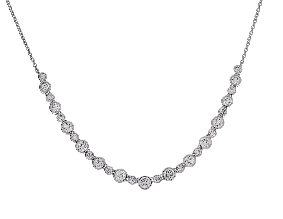 2 1/2ct. t.w. Newborn Lab Created Diamond Bezel Necklace in 14K White Gold