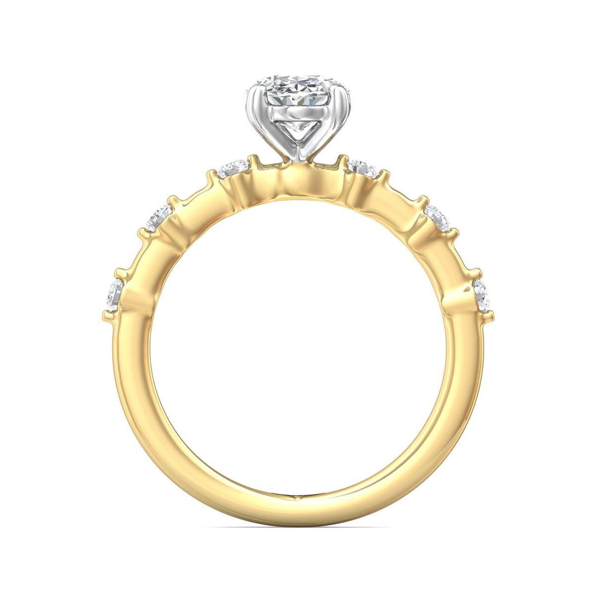 1/5ct. t.w. Diamond Engagement Ring in 14K White and Yellow Gold