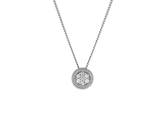 1/10ct. t.w. Diamond Cluster Pendant in Sterling Silver