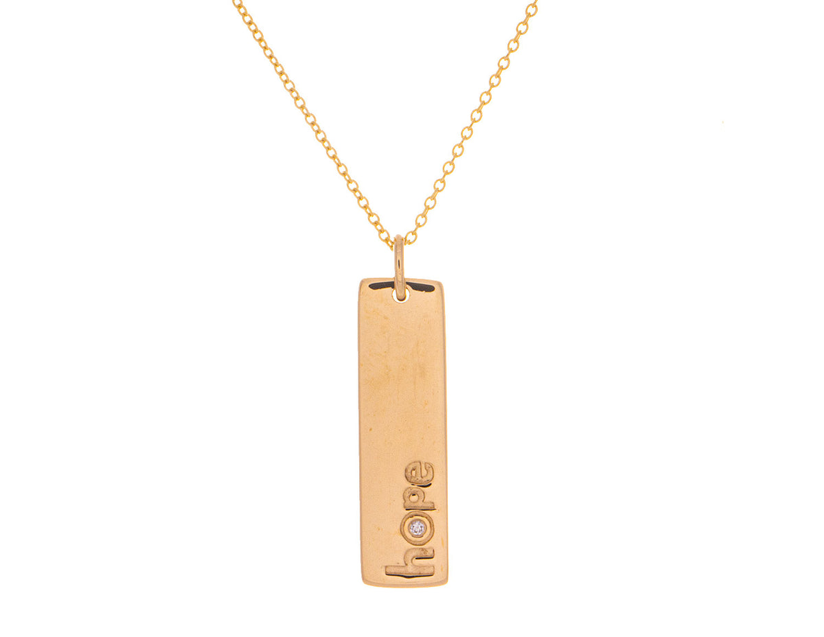 .004ct. Diamond Bar Pendant in 14K Yellow Gold